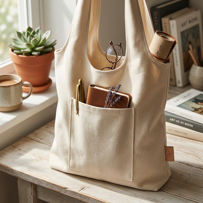 Canvas Bag With Pockets