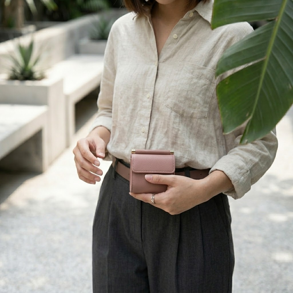 Mini Wallet With Lychee Pattern