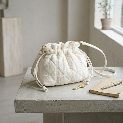 Cloud Drawstring Bucket Bag